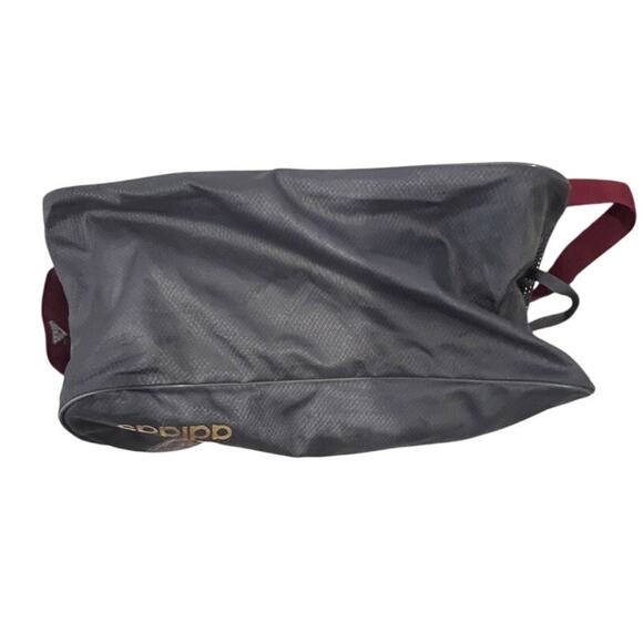 Adidas Defender Small Gray Black Gym Bag 18"x10"x12" - Picture 4 of 6